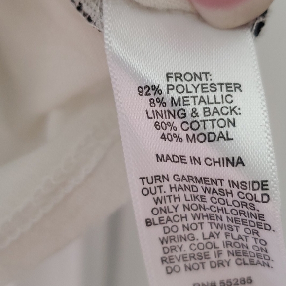 Express Black Metallic Glitter Crochet Lace Layered Tank Top - Picture 7 of 12